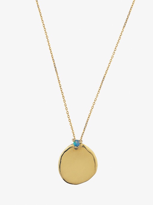 XL opal disc necklace photo