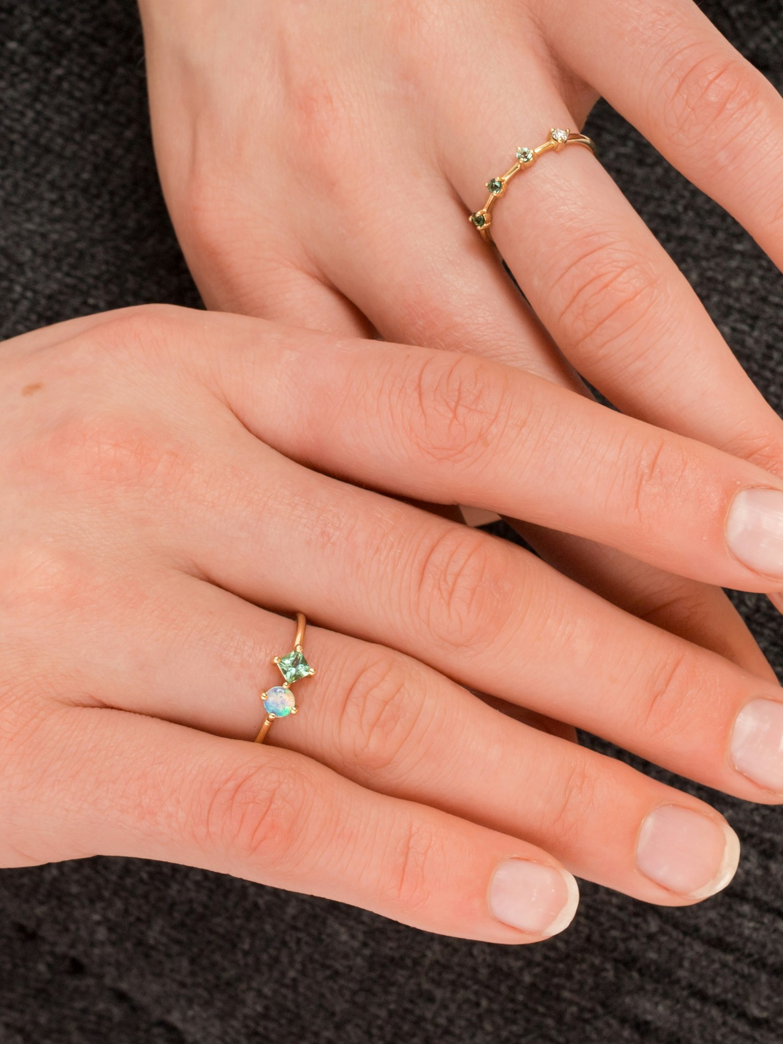 Tourmaline medium mosaic ring no.1 photo 6