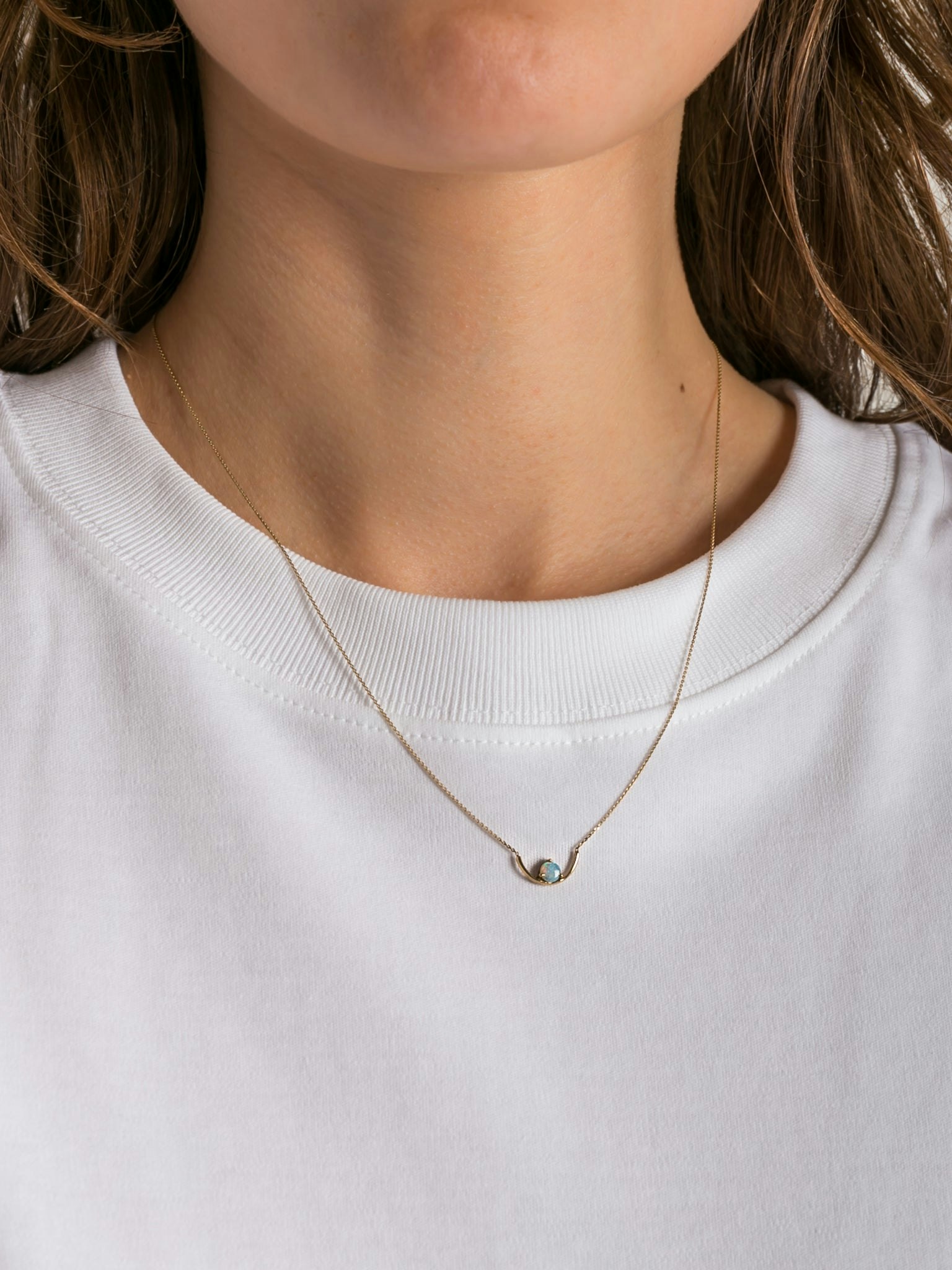 Opal arc necklace photo 2