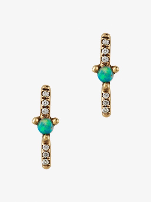 Level opal and diamond earrings photo