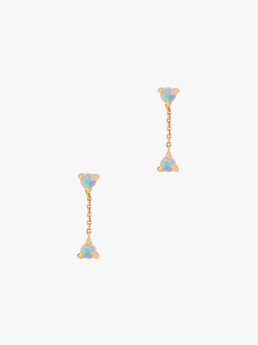 Small two-step chain drop earrings photo