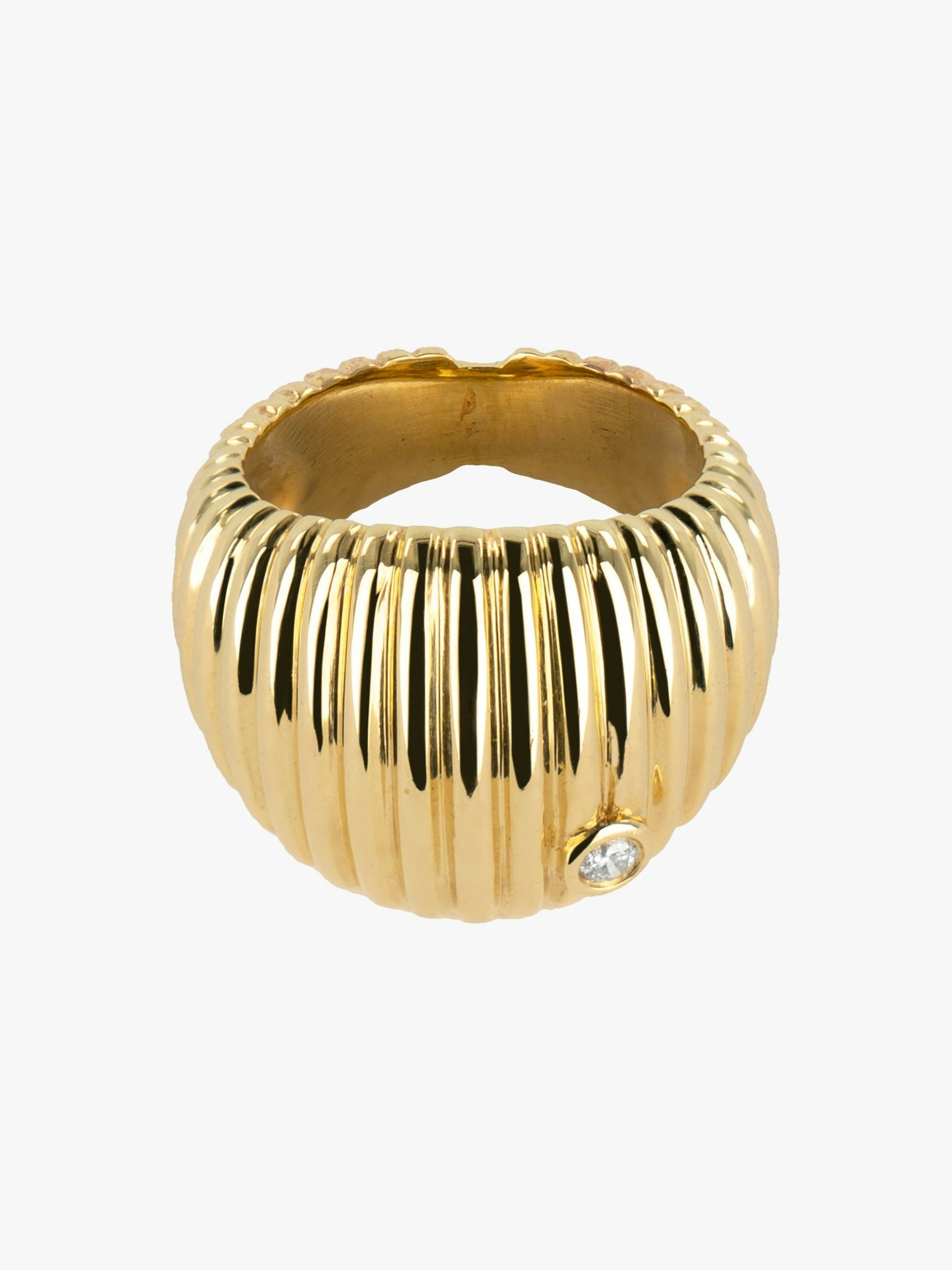 Berlingot diamond signet ring photo 3