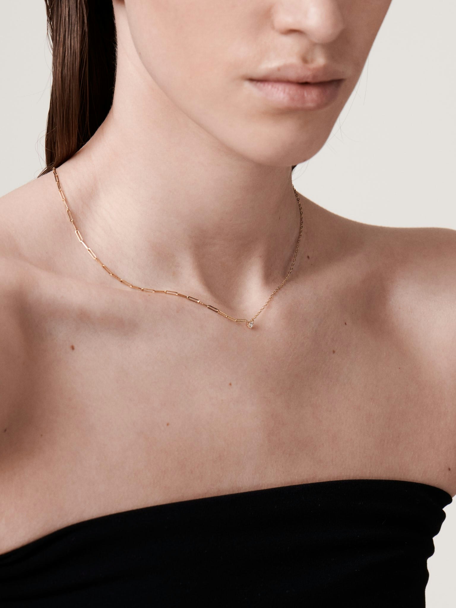 Diamond mixed-chain necklace photo 2