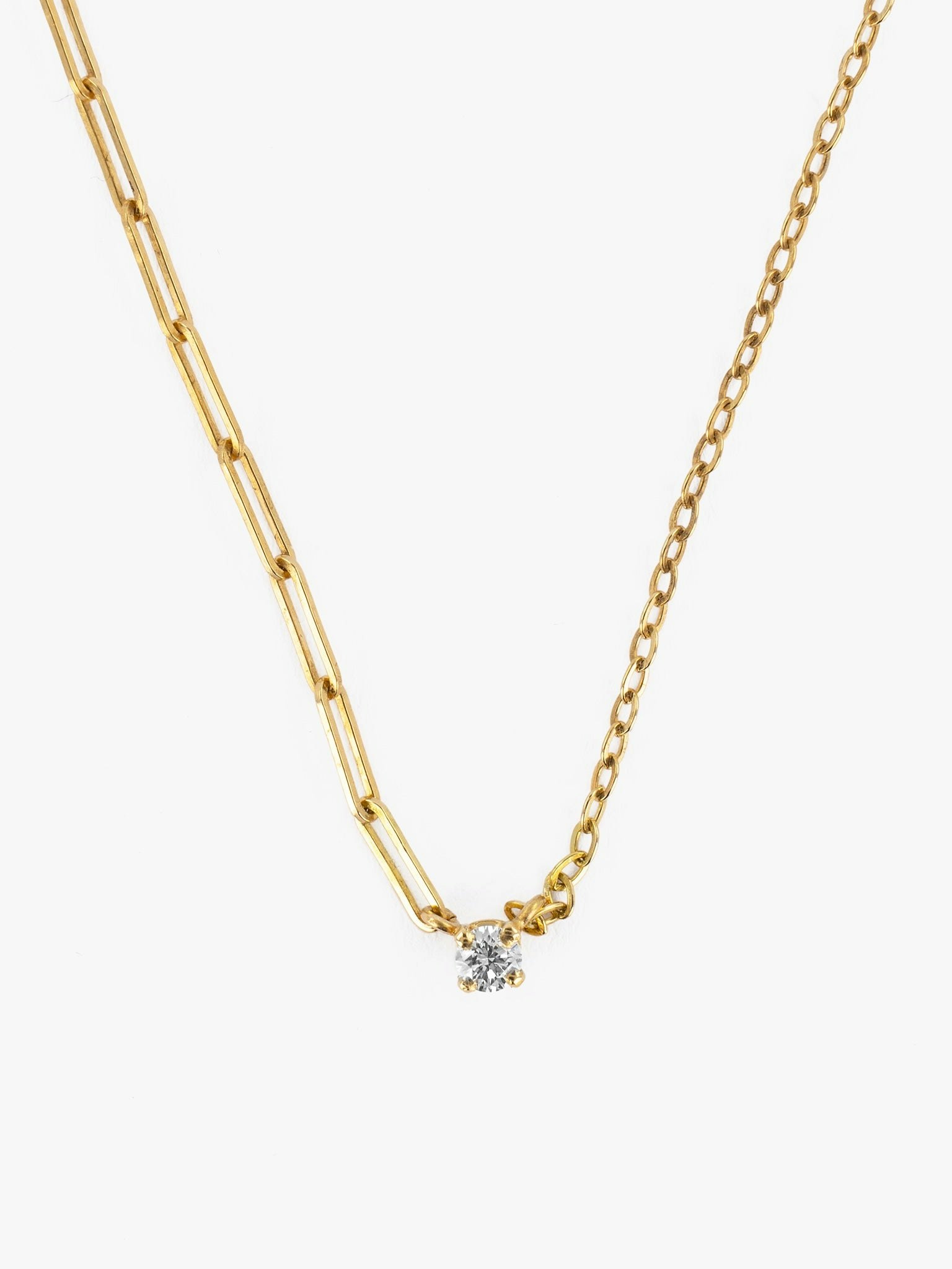 Diamond mixed-chain necklace photo 3